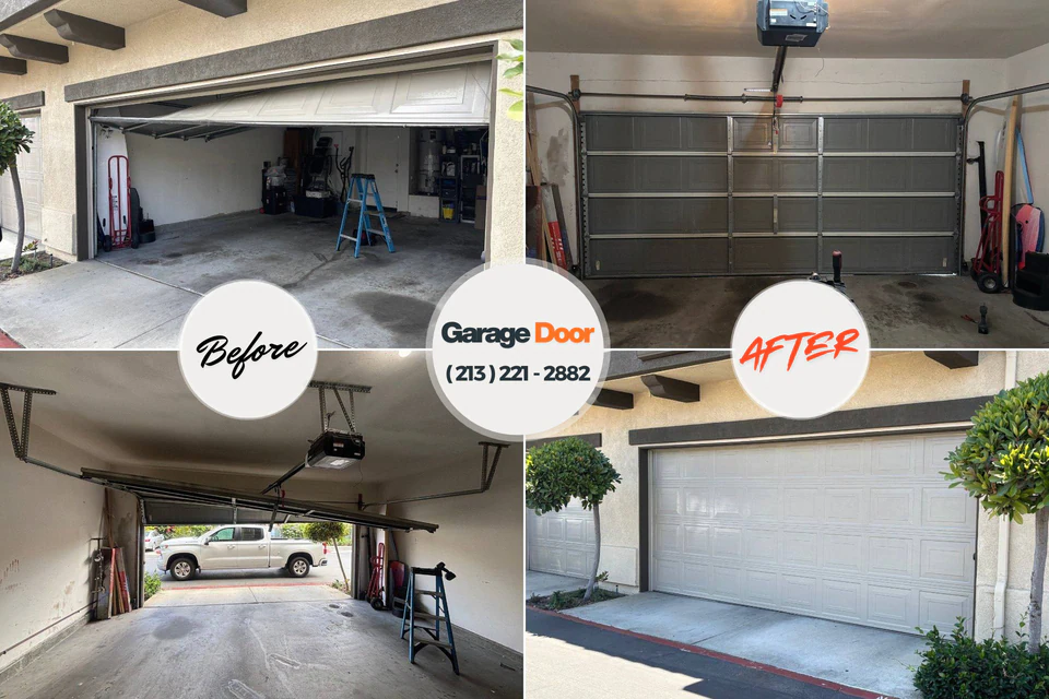 Before and after: garage door repair Navajo, NM
